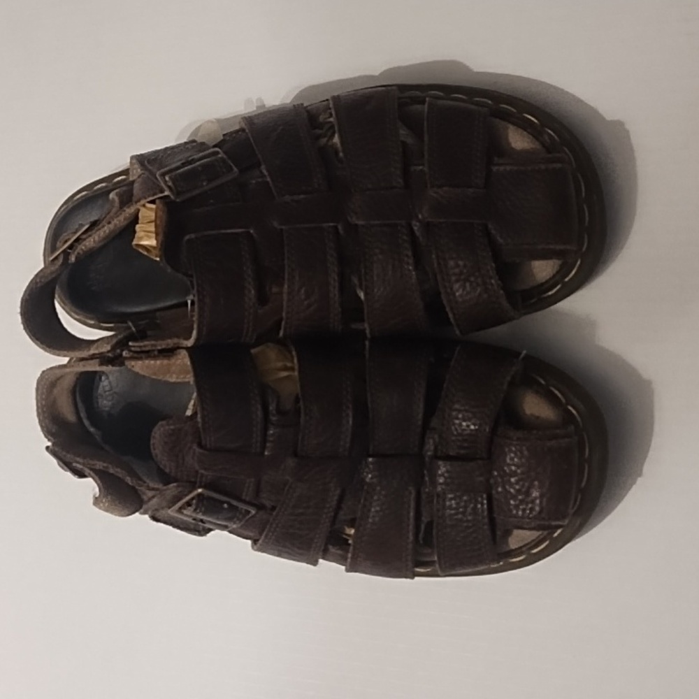 Vintage Dr Doc Martens Sandals Mens 13 Air Wair Fisherman Brown Leather